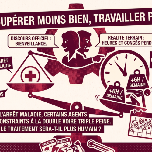 Après un arrêt de travail pour raisons de santé, certains agents travaillent plus pour récupérer moins bien